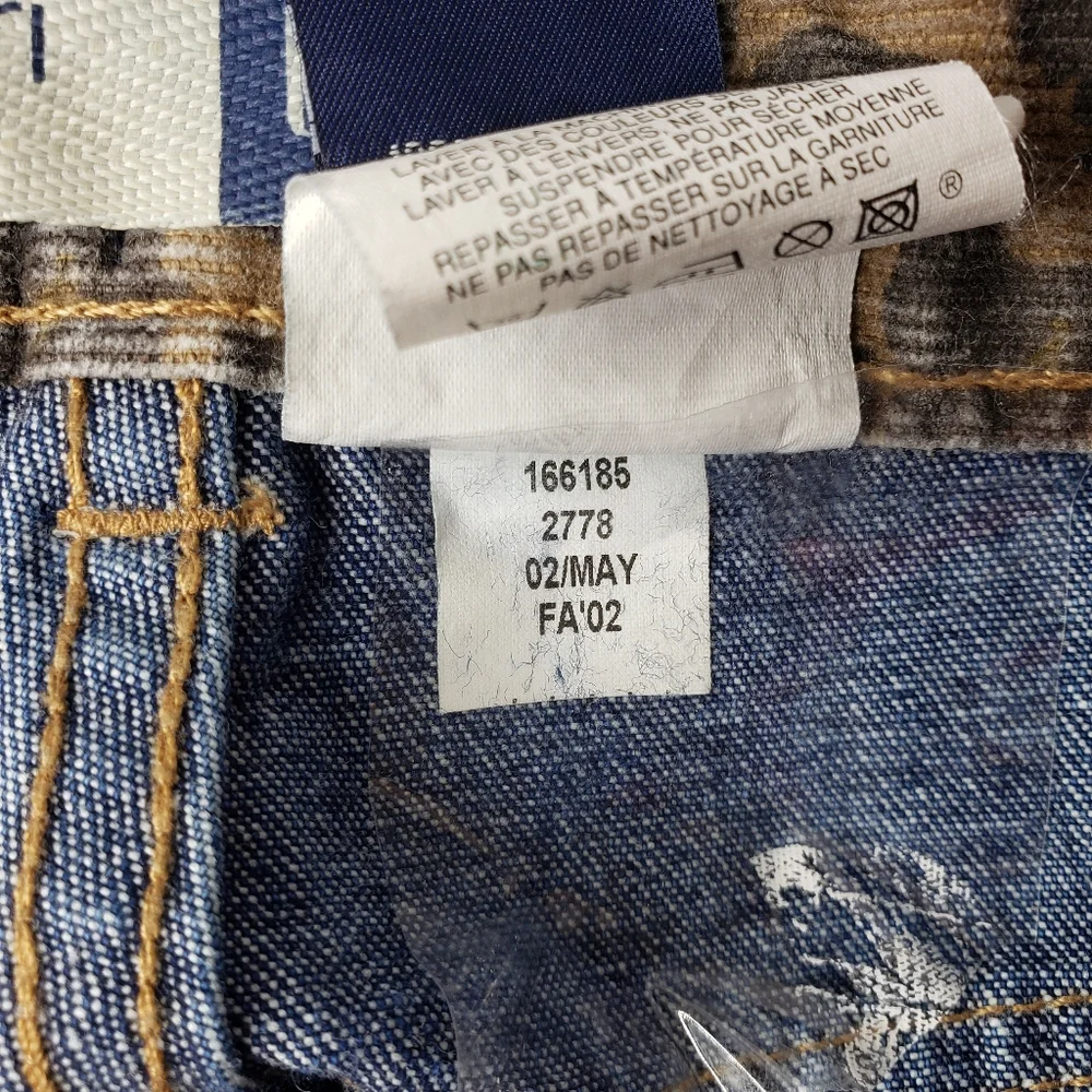 Vintage Gap Kids Cotton Applique Embroidered Bling Girls Denim Capri Jeans Sz 10